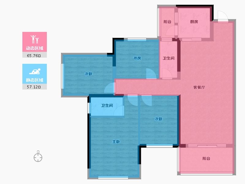 广西壮族自治区-梧州市-岑溪梧桐墅-103.20-户型库-动静分区