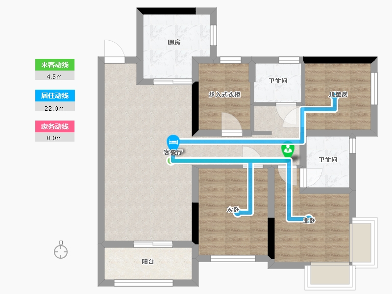 广东省-珠海市-正方云曦山-87.00-户型库-动静线