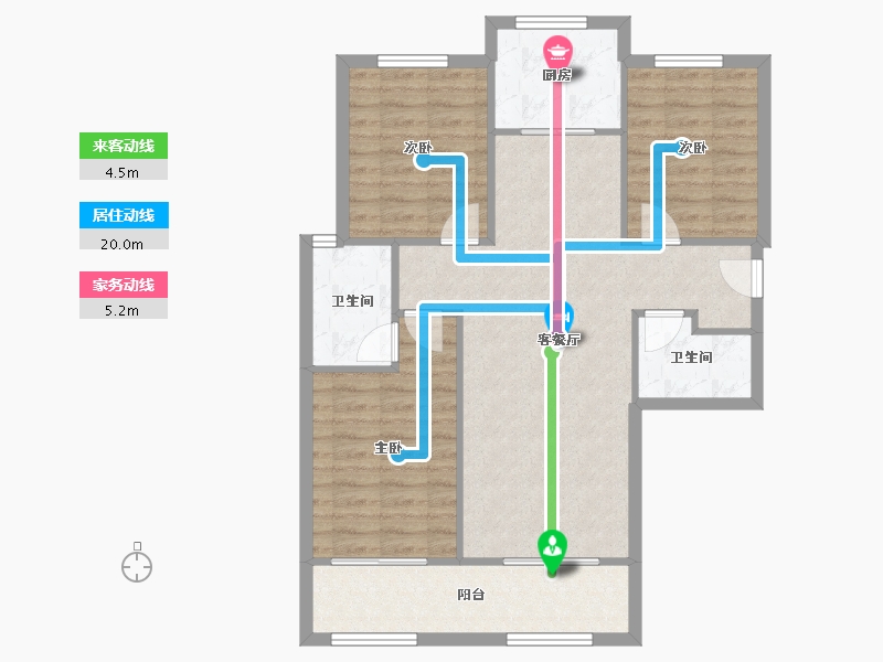 河北省-石家庄市-高远森林城-96.00-户型库-动静线