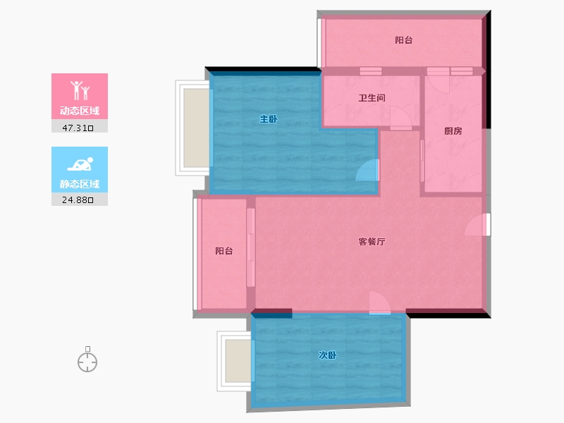 广东省-珠海市-碧水岸-64.56-户型库-动静分区