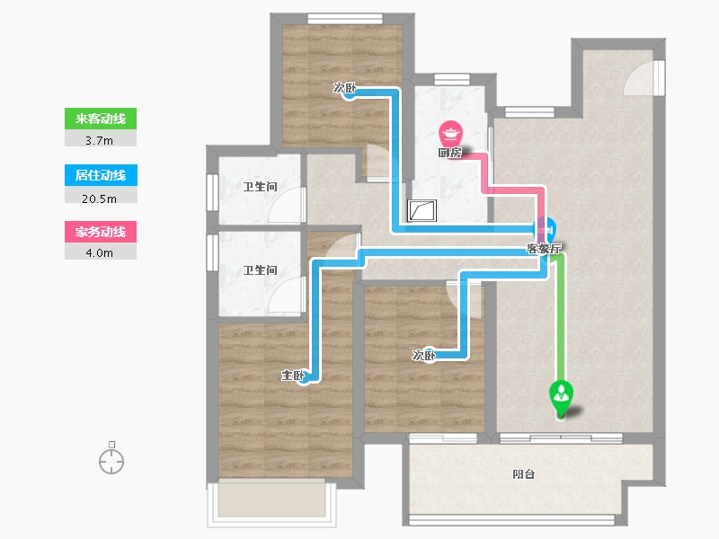 河南省-郑州市-龙湖熙上-90.00-户型库-动静线