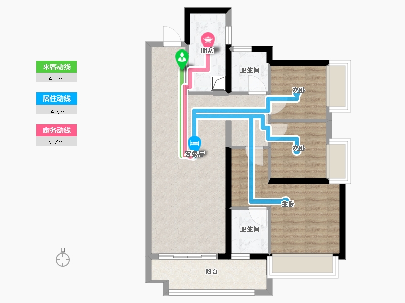 广东省-佛山市-保利玥府-80.29-户型库-动静线