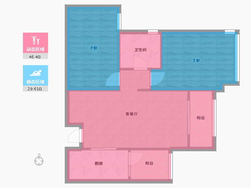 重庆-重庆市-翠湖天地-二期-68.00-户型库-动静分区