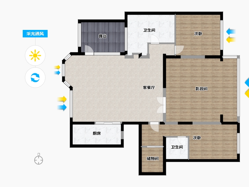 河北省-唐山市-君熙太和-192.00-户型库-采光通风