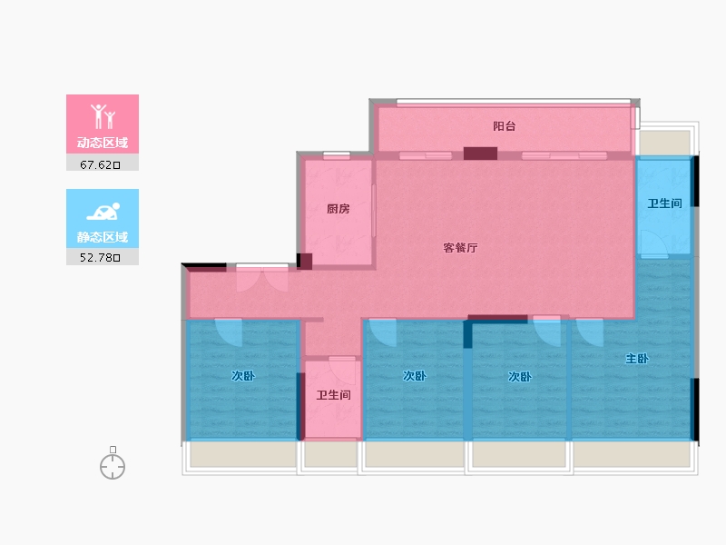 湖北省-黄石市-碧桂园磁湖半岛-114.40-户型库-动静分区