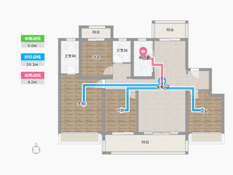 安徽省-六安市-珺临府-119.00-户型库-动静线