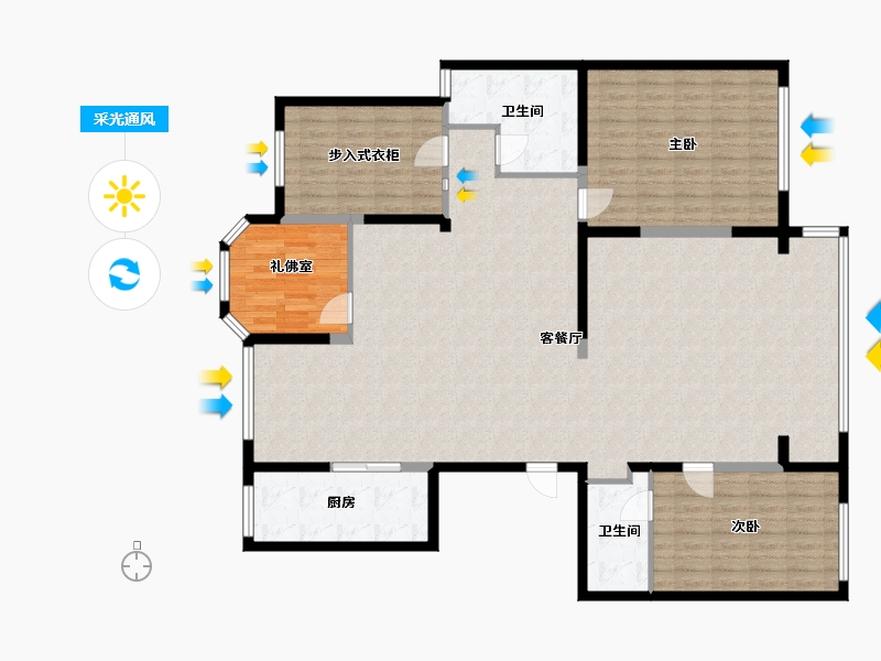 河北省-唐山市-君熙太和-192.00-户型库-采光通风