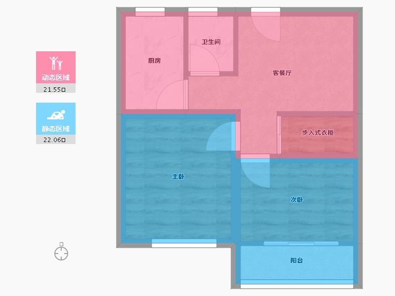 上海-上海市-三门路11弄住宅小区-50.00-户型库-动静分区