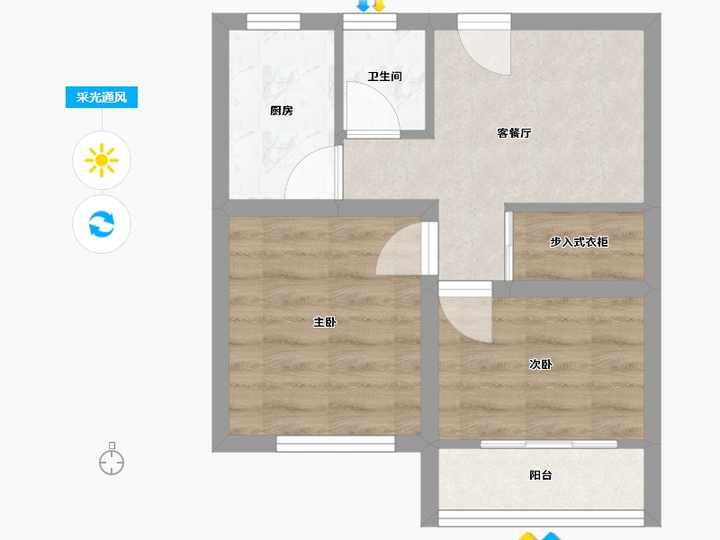 上海-上海市-三门路11弄住宅小区-50.00-户型库-采光通风