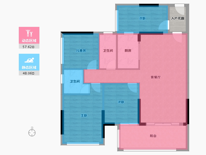 广东省-肇庆市-明珠新城-98.00-户型库-动静分区