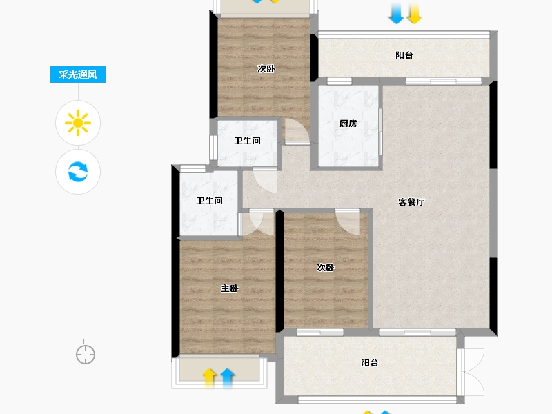 广东省-揭阳市-时代香域-100.00-户型库-采光通风