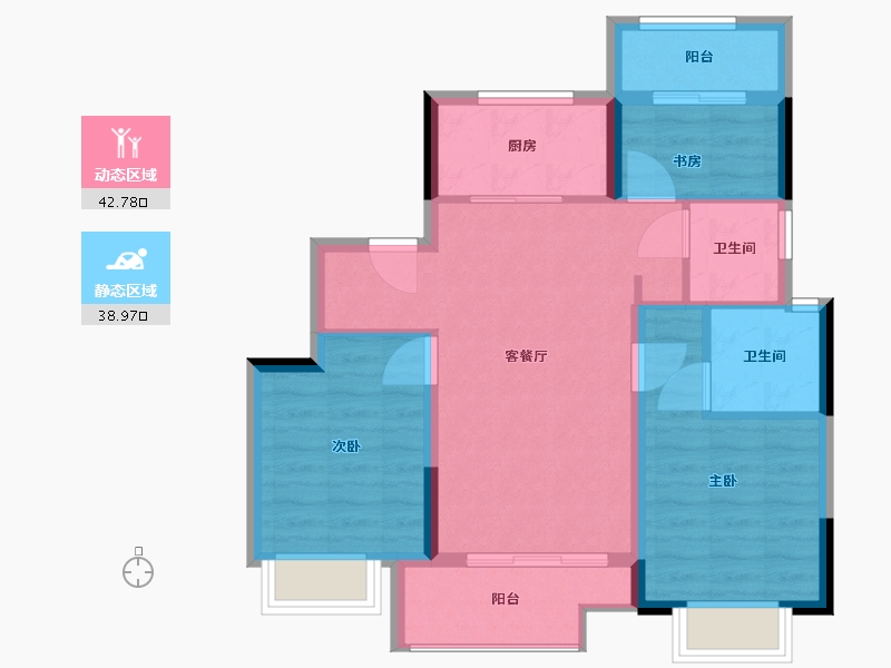 浙江省-衢州市-中梁拾光里-73.15-户型库-动静分区