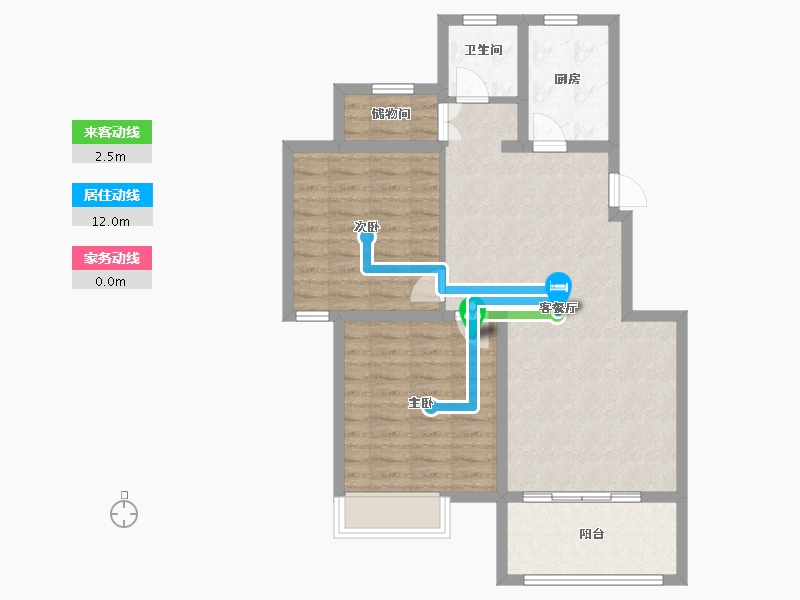 江苏省-南京市-金都华府-80.50-户型库-动静线