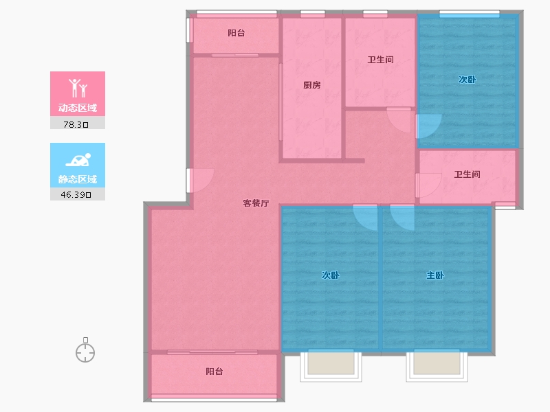 上海-上海市-新高桥春晖苑-137.00-户型库-动静分区