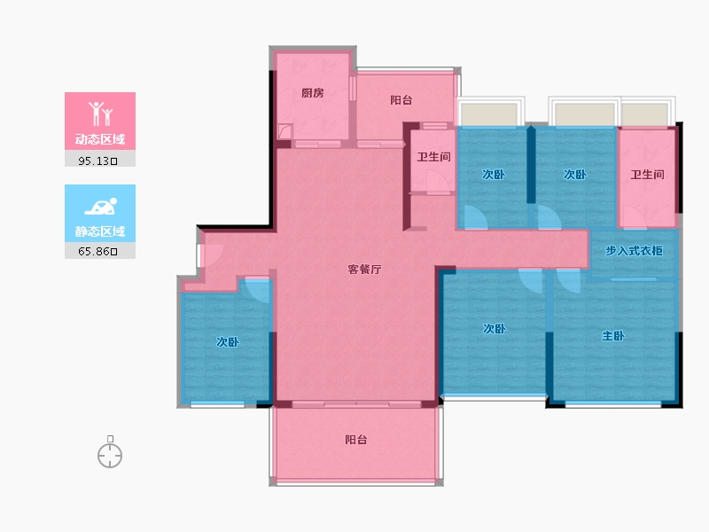 广东省-湛江市-宝江天盈-127.00-户型库-动静分区