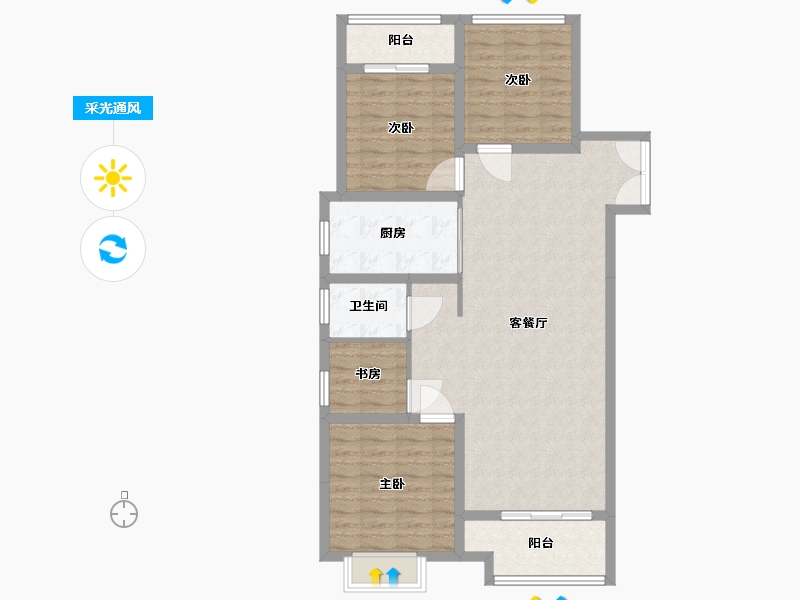 安徽省-宿州市-薛园新村-100.00-户型库-采光通风