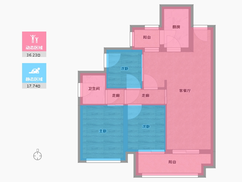 重庆-重庆市-金科集美江山-90.00-户型库-动静分区