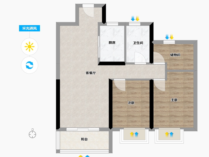 湖南省-湘潭市-五矿万境水岸-79.00-户型库-采光通风