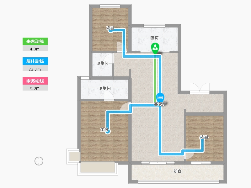 辽宁省-沈阳市-龙湖天奕-111.00-户型库-动静线