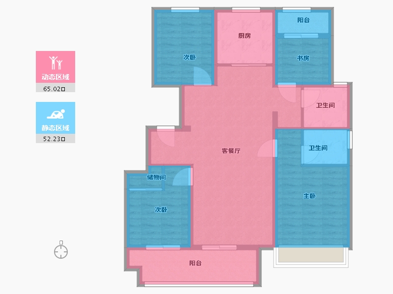 山东省-济宁市-崇文府-105.00-户型库-动静分区