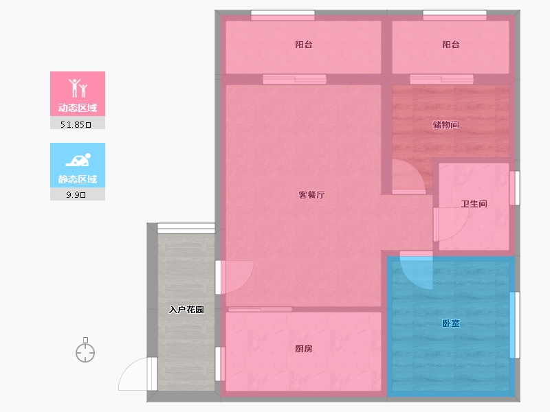 四川省-成都市-航利星海湾-北区-59.23-户型库-动静分区