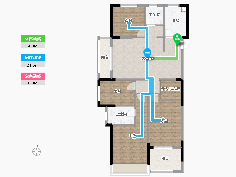 浙江省-金华市-明都星耀城-108.00-户型库-动静线