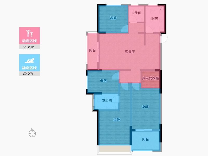 浙江省-金华市-明都星耀城-108.00-户型库-动静分区