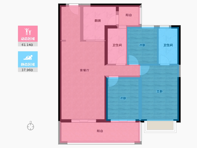 云南省-昆明市-文熙苑-93.00-户型库-动静分区