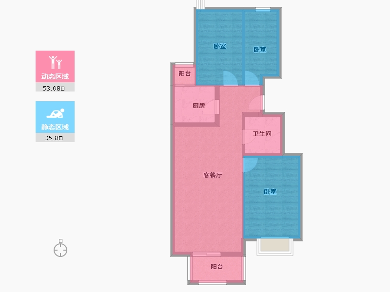 北京-北京市-西山枫林-79.94-户型库-动静分区