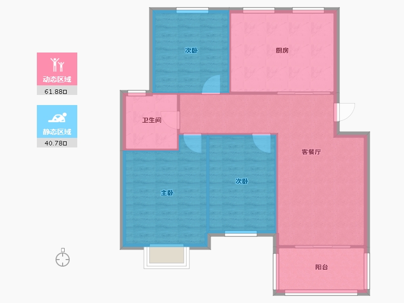 浙江省-绍兴市-双周小区-97.00-户型库-动静分区