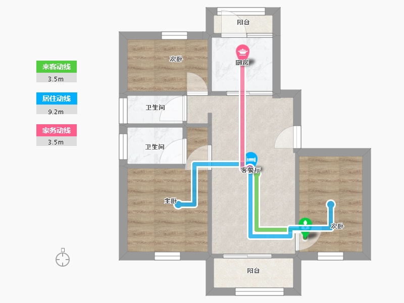 安徽省-滁州市-碧桂园罗马世纪城-89.00-户型库-动静线