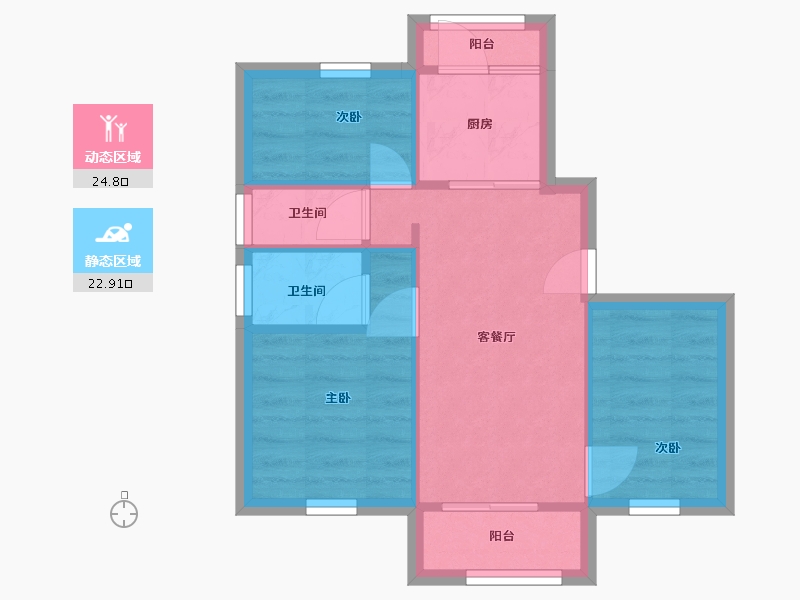 安徽省-滁州市-碧桂园罗马世纪城-89.00-户型库-动静分区