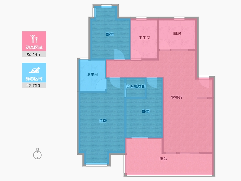 江苏省-南京市-万达江南明珠-98.00-户型库-动静分区