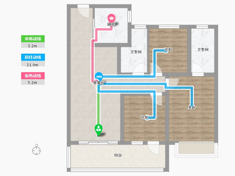 河北省-邢台市-保利时光印象-89.00-户型库-动静线