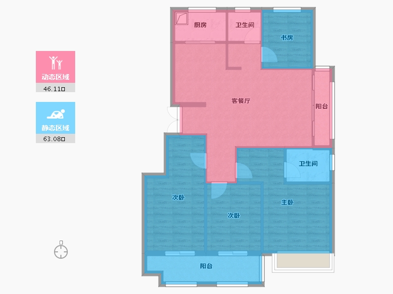 浙江省-丽水市-美林悦府-103.00-户型库-动静分区