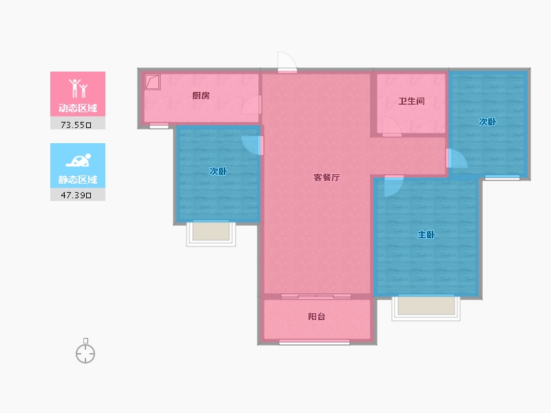 山西省-吕梁市-和熙四期-107.88-户型库-动静分区