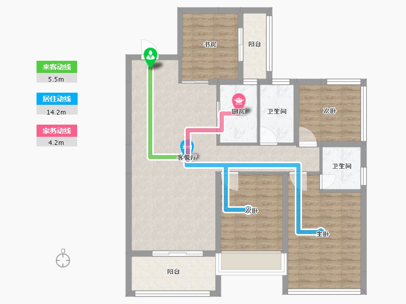 广西壮族自治区-南宁市-天润学府-98.00-户型库-动静线