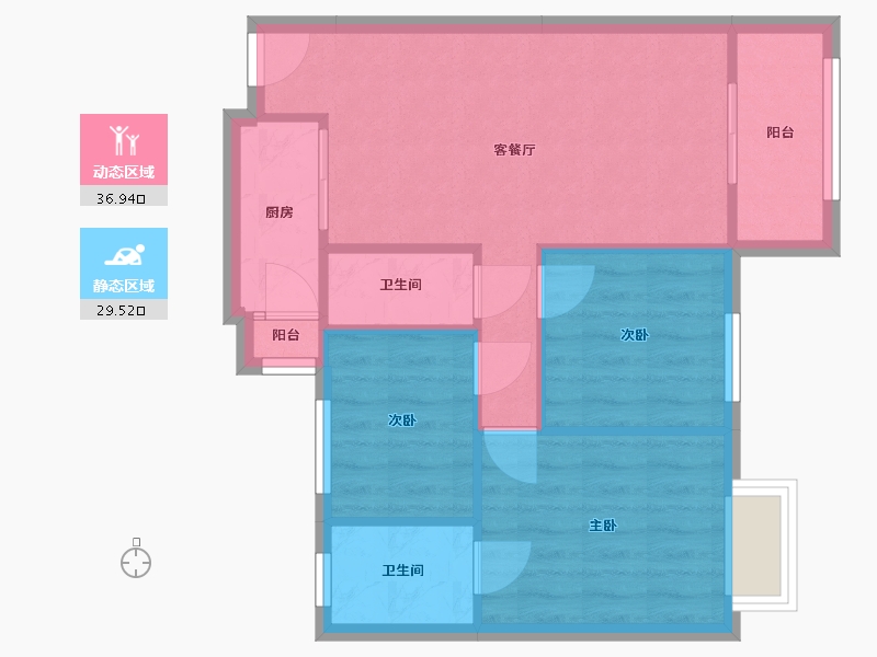 广东省-东莞市-虎门小区-96.00-户型库-动静分区