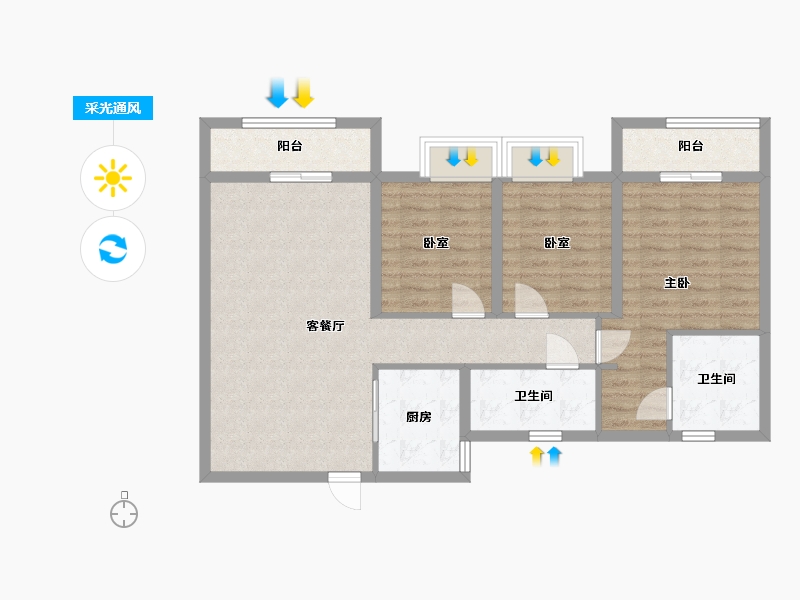 湖北省-武汉市-联投光谷瑞园-120.00-户型库-采光通风