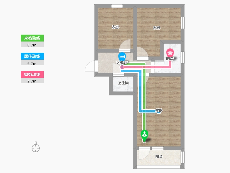 北京-北京市-知春里小区-42.30-户型库-动静线