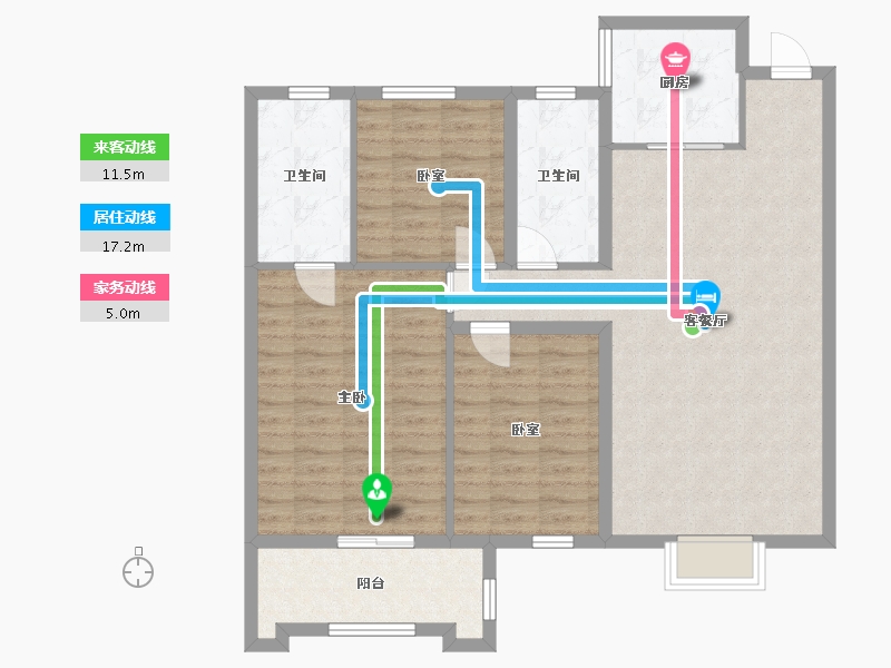 山东省-滨州市-天悦学府-103.00-户型库-动静线