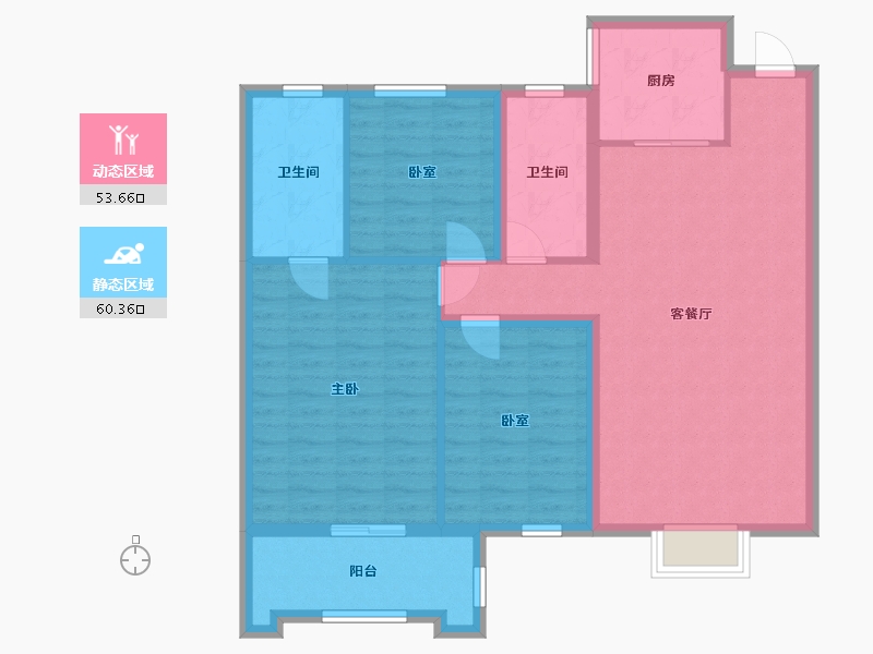 山东省-滨州市-天悦学府-103.00-户型库-动静分区