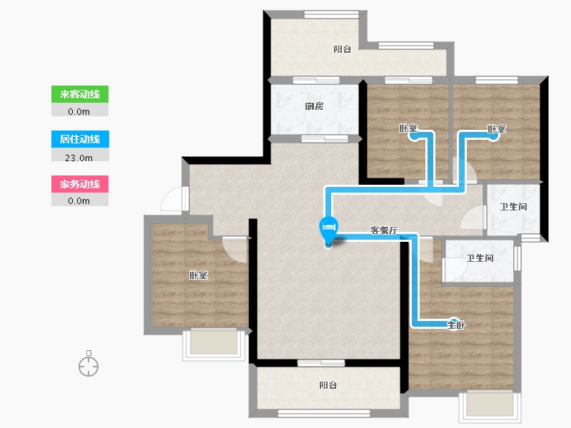 福建省-泉州市-芳沁园-137.13-户型库-动静线