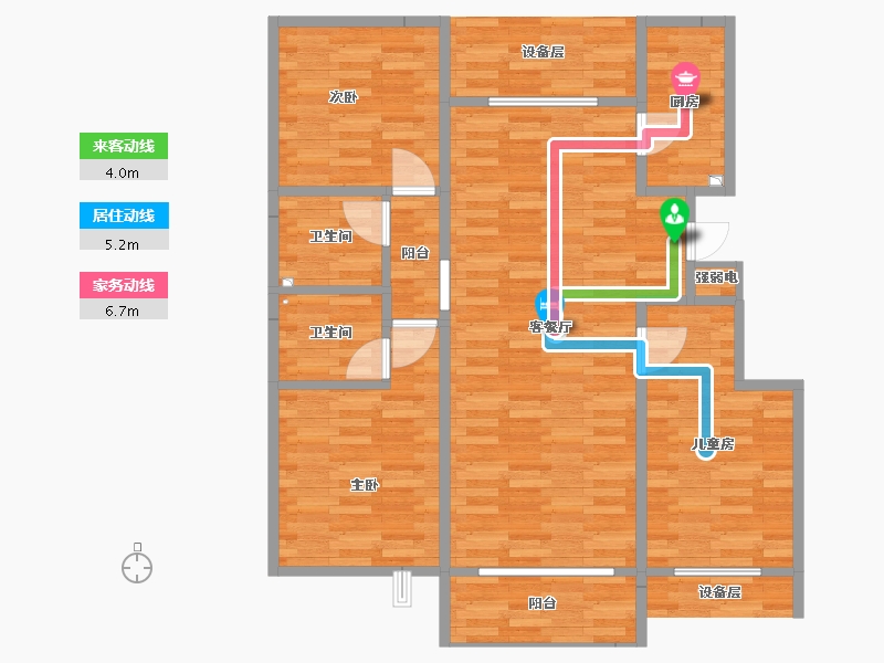 河北省-保定市-如园-88.39-户型库-动静线