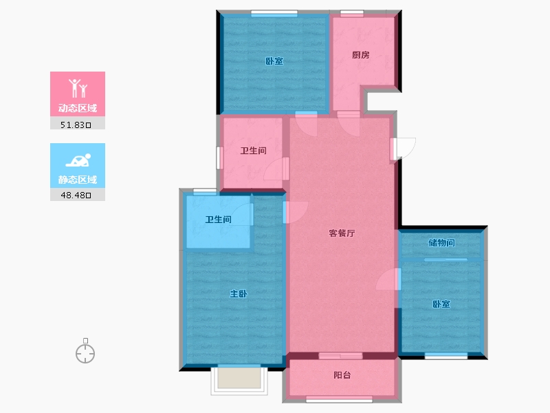 河南省-濮阳市-东方名城-95.00-户型库-动静分区