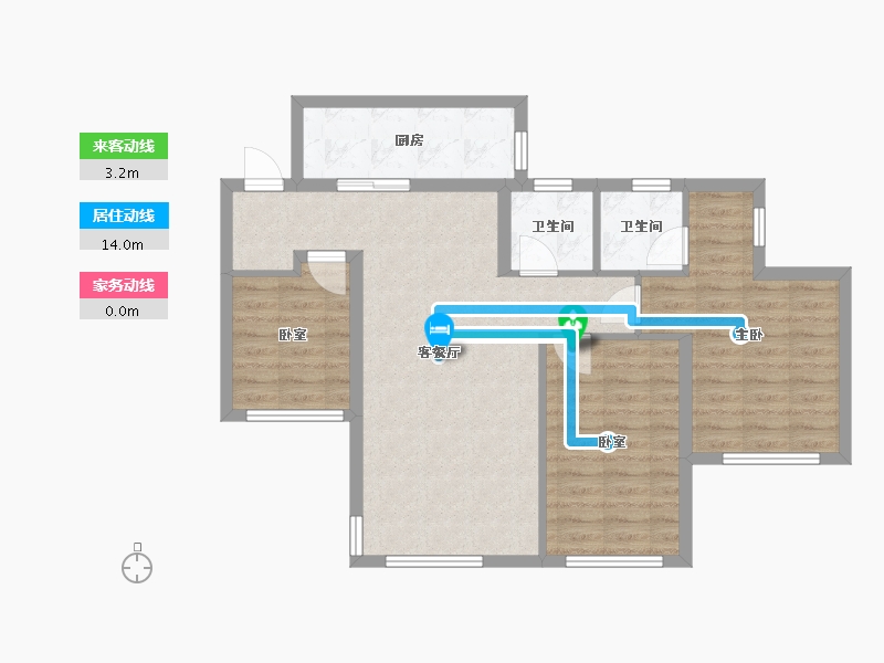 四川省-遂宁市-金科集美嘉悦-80.00-户型库-动静线