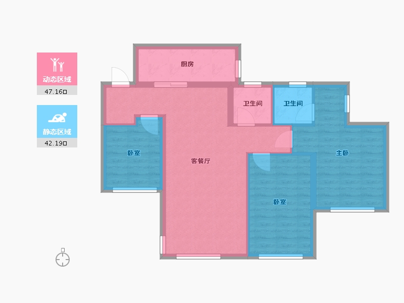 四川省-遂宁市-金科集美嘉悦-80.00-户型库-动静分区