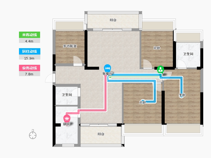 广西壮族自治区-梧州市-恒信悦珑湾-130.00-户型库-动静线