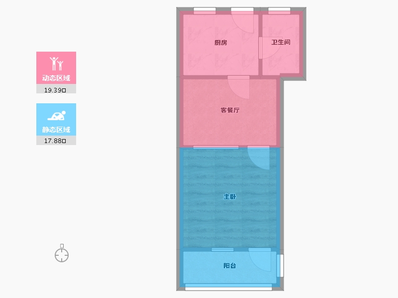 上海-上海市-桃浦六村-34.00-户型库-动静分区