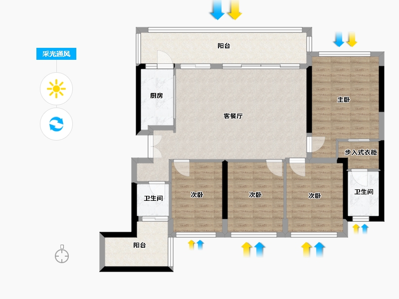 贵州省-六盘水市-凉都邑府-109.00-户型库-采光通风